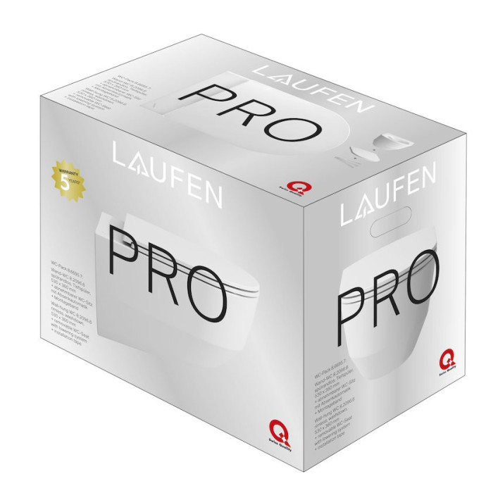 Pakabinamas unitazas LAUFEN Pro Rimless su SLIM Slowclose dangčiu