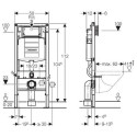 Pakabinamo unitazo GUSTAVSBERG Hygienic Flush ir potinkinio rėmo GEBERIT 4 in 1 komplektas