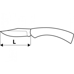 Peilis su dėklu TOPEX 120 mm