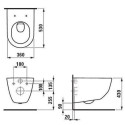 Potinkinis unitazo rėmas GROHE Rapid SL 5 in 1 + pakabinamas unitazas su su Slim dangčiu Laufen Pro New