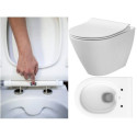 Potinkinis unitazo rėmas MEPA VeraVIT 6 in 1, chromuotas + pakabinamas unitazas CERSANIT City Oval