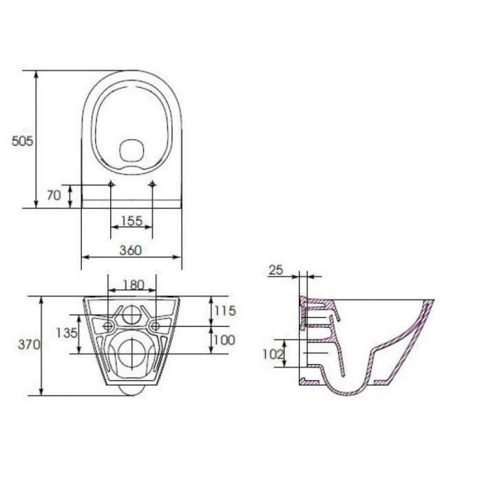 Potinkinis unitazo rėmas MEPA VeraVIT 7 in 1, baltas + pakabinamas unitazas CERSANIT City Oval