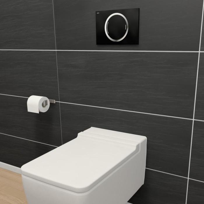 Potinkinis unitazo rėmas MEPA VeraVIT 6 in 1, juodas + pakabinamas unitazas CERSANIT City Oval