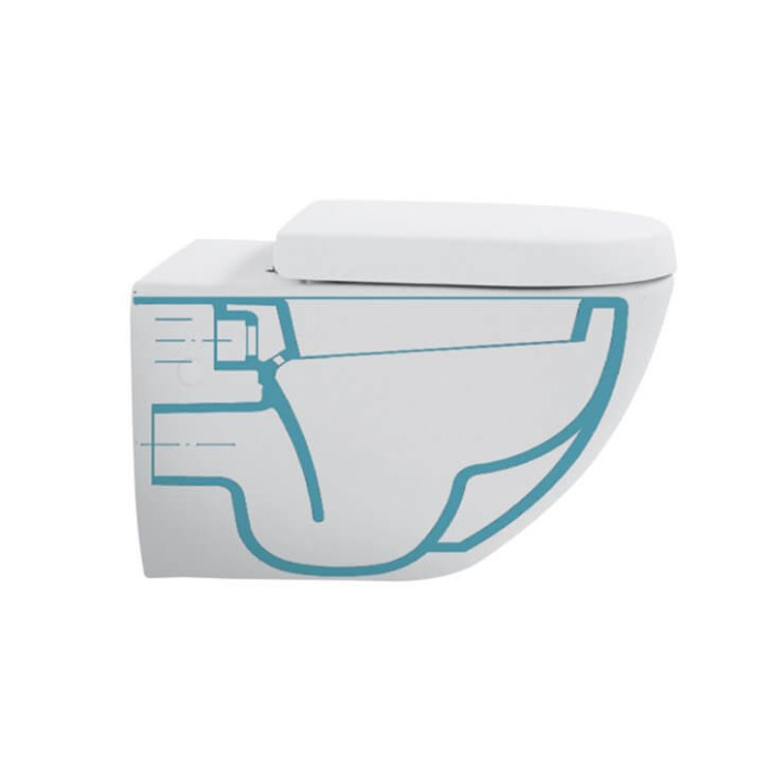 Pastatomas unitazas VILLEROY & BOCH Subway 2.0 Direct Flush su Soft Close dangčiu