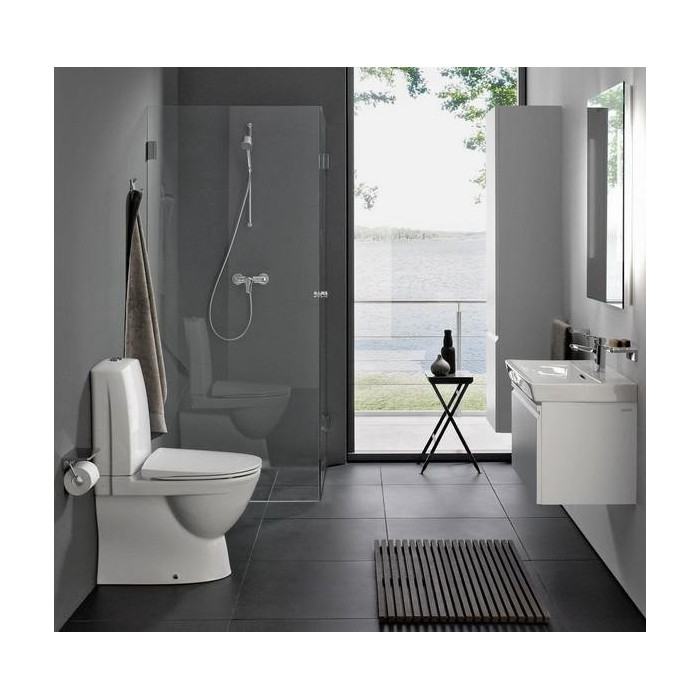 Pastatomas unitazas LAUFEN Pro Nordic su LCC danga Rimless ir SLIM lėtai nusileidžiančiu dangčiu