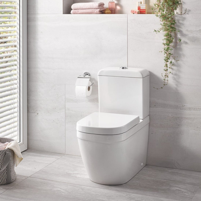 Pastatomas unitazas GROHE Euro Ceramic su dangčiu, 39462000