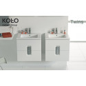 Apatinė spintelė su praustuvu (2 stalčiai) KOLO Twins 60 cm, blizgiai balta