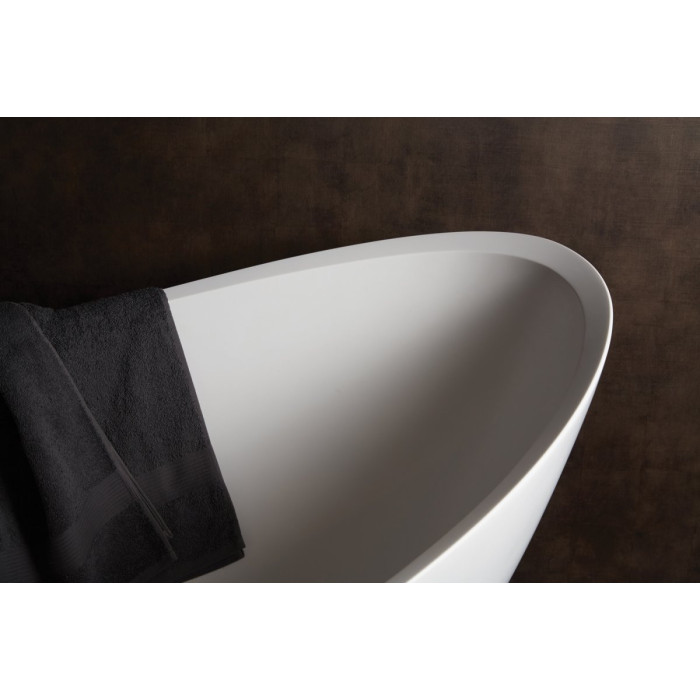Akmens masės vonia PAA Felice Silk, balta, 830 x 1945 mm