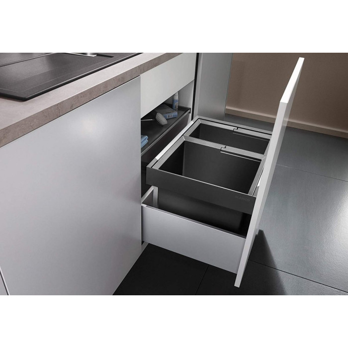 Atliekų rūšiavimo sistema 45 cm spintelei BLANCO FLEXON II 45/2, antracito, 2 x 16 l