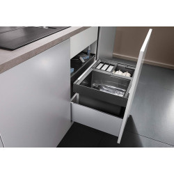 Atliekų rūšiavimo sistema 60 cm spintelei BLANCO FLEXON II XL 60/3, antracito