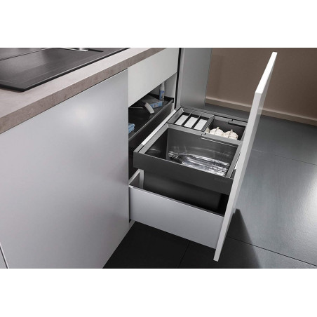 Atliekų rūšiavimo sistema 60 cm spintelei BLANCO FLEXON II XL 60/3, antracito