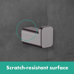 Kabliukas rankšluosčiui HANSGROHE AddStoris 41742340, brūžinta juoda-chromuota