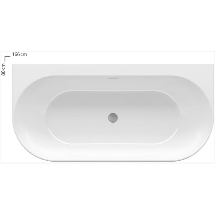 Akrilinė vonia RAVAK FREEDOM W 1660 x 800 mm, juoda