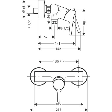 Dušo maišytuvas HANSGROHE Talis S, 72600000