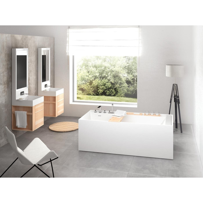 Akmens masės vonia PAA Infinity, balta, 795 x 1795 mm