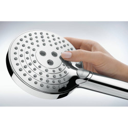 Dušo komplektas HANSGROHE Raindance Select S 120 Chrome, 3 funkcijos, (Įvairių ilgių pasirinkimas)