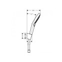 Dušo komplektas HANSGROHE Raindance Select S 120 Chrome, 3 funkcijos, (Įvairių ilgių pasirinkimas)