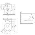 Potinkinis GROHE Rapid SL rėmas su chromuotu mygtuku ir klozetu DEANTE Peonia Rimless