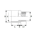 Jungtis PVC-U PİMTAŞ 40 (50) x 1 1/4" išorė (PN16)