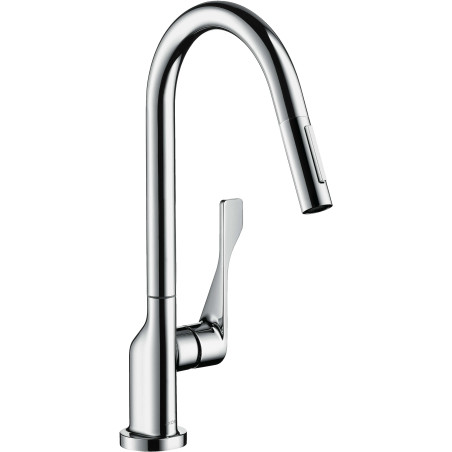 Virtuvinis (plautuvės) maišytuvas su ištraukiamu snapu HANSGROHE Axor Citterio, nerūdijančio plieno, 39835800