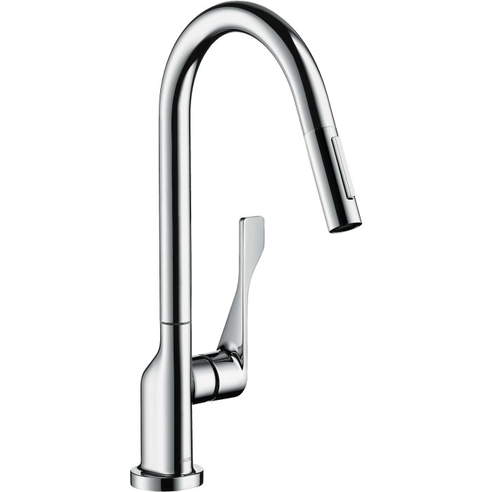 Virtuvinis (plautuvės) maišytuvas su ištraukiamu snapu HANSGROHE Axor Citterio, chromo spalvos, 39835000