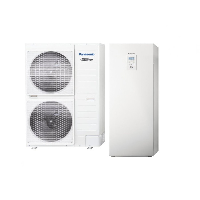 J naujausios kartos šilumos siurblys oras - vanduo 12 kW PANASONIC T-CAP su integruotu 185 l boileriu, trifazis