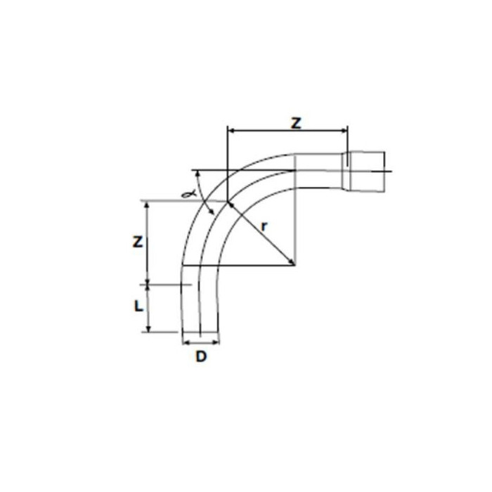 Alkūnė ilga PVC-U PİMTAŞ 110 x 90° (PN10)