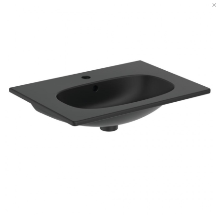 Praustuvas montuojamas ant spintelės IDEAL STANDARD Tesi, juodas matinis 63 cm, T3510V3
