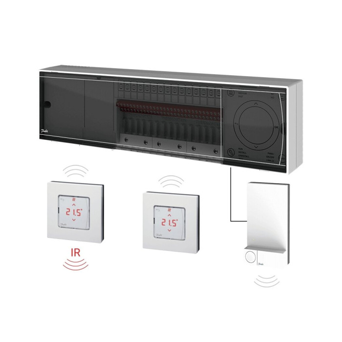 Komutacinė dėžutė (grindų šildymo valdiklis) DANFOSS Icon™ 24 V, 15 zonų, 088U1142