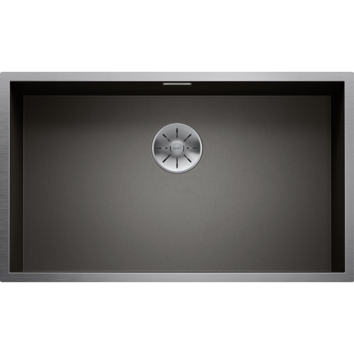 Virš stalviršio montuojama plautuvė BLANCO ZEROX 700-IF, tamsusis plienas, Dark Steel, be ekscentrinio ventilio