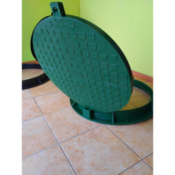 Plastikinis melioracijos / drenažo šulinio dangtis 780 PE (žalias)