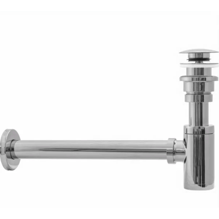 Praustuvo sifono ir dugno vožtuvo Click Clack komplektas LUXURY P1 universalus, chromuotas