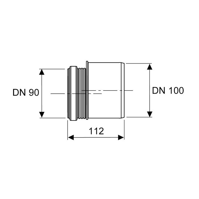 Redukcija TECEprofil DN 90 / 100