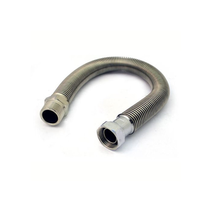 Lanksti nerūdijančio plieno žarnelė MEPA Luxury 260-520 mm (DN12) 1/2"" vidus / 1/2"" išorė