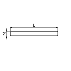 Srieginis strypas NICZUK M10 x 1000 mm (8.8) DIN 975, ZN