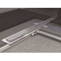 Dušo latako komplektas ACO ShowerDrain C vertikaliu flanšu, su grotelėmis Square 3 in 1, (Įvairių ilgių pasirinkimas)
