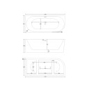 Akrilinė vonia MEPA Free Corner L, 160 x 75 cm