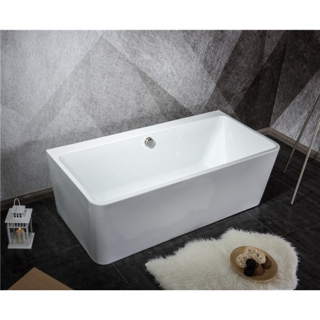 Akrilinė vonia MEPA Free back, 140 x 73 cm, (Persipylimo ir sifono dangtelio spalva pasirinktinai)