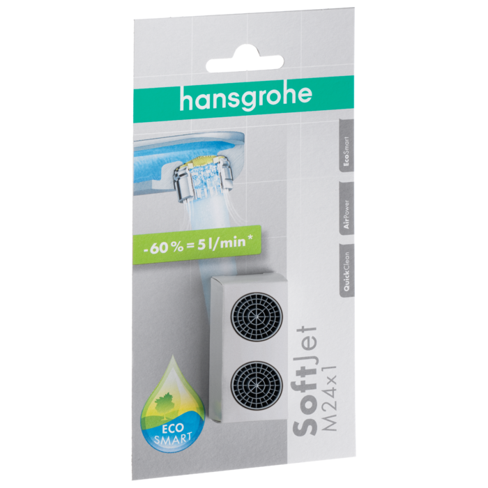 Aeratorių komplektas HANSGROHE M24x1 EcoSmart 5 l/min (2 vnt.), 13182000