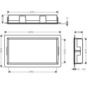 Potinkinė niša HANSGROHE XtraStoris Original 300 x 600 x 100, juoda-matinė, 56064670