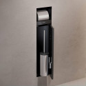 Potinkinė niša tualetiniam popieriui su įklijuojama plytele HANSGROHE XtraStoris Rock, juoda-matinė, 56062670