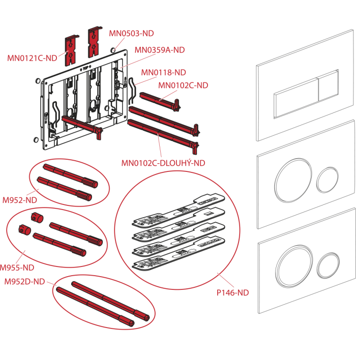 Potinkinis WC rėmo komplektas ALCADRAIN (4 in 1) + pakabinamas unitazas su dangčiu IDEAL STANDARD Tesi su AquaBlade