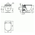 Potinkinis WC rėmo komplektas ALCADRAIN (4 in 1) + pakabinamas unitazas su dangčiu IDEAL STANDARD Tesi su AquaBlade