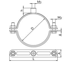 Laikiklis sprinklerinėms sistemoms NICZUK DN 3/4" PP (24-28 mm), sriegis M8-10