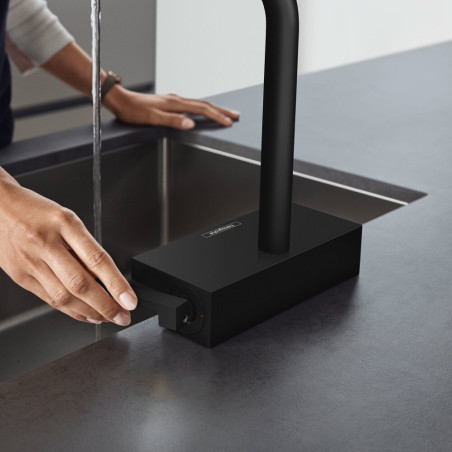 Virtuvinis (plautuvės) maišytuvas su ištraukiama žarna HANSGROHE Aquno Select M81, 73836670
