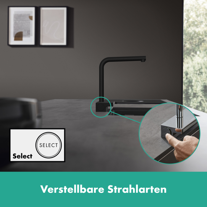 Virtuvinis (plautuvės) maišytuvas su ištraukiama žarna HANSGROHE Aquno Select M81, 73836670