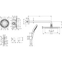 Potinkinis termostatinis dušo 4 in 1 komplektas HANSGROHE Croma 280, 27954000