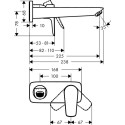 Potinkinis maištuvas praustuvui su potinkine dalimi HANSGROHE Talis E 225 mm, 71734700+13622180