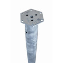 Sraigtinis įsukamas polius su plokštele M68 (120) x 1200 mm (M12 HDG)