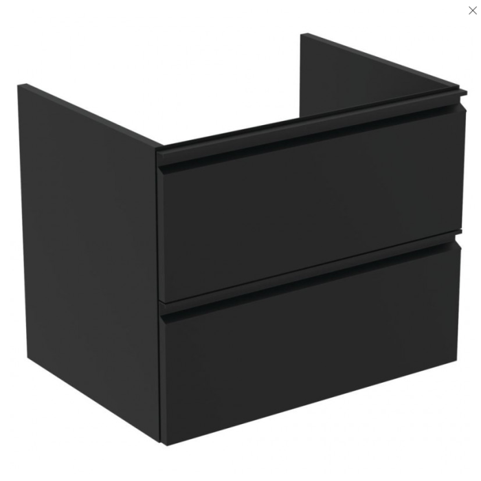 Pakabinama vonios spintelė su praustuvu IDEAL STANDARD Tesi 60 cm, juoda-matinė